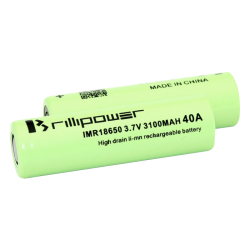 Brillipower 40A 3100mAh 18650 Battery (2-pack)