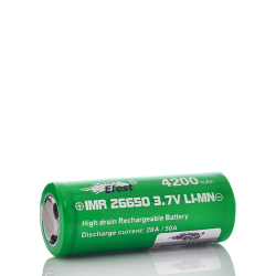 Efest IMR 26650 4200mAh 50A Green Flat Top Battery