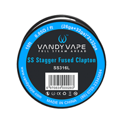 Vandy Vape Stagger Fused Clapton SS316L Wire (26ga+32ga)*2+32ga 10ft